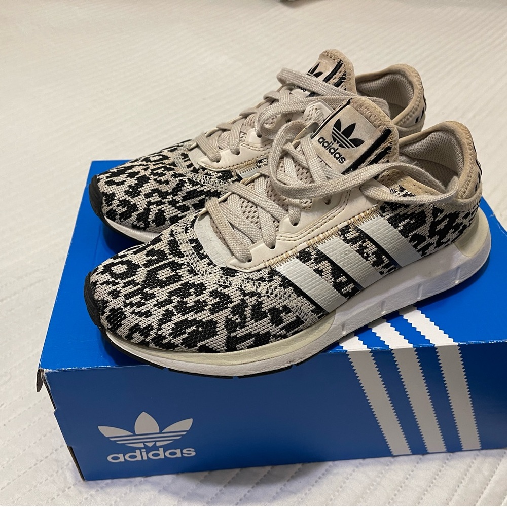 CUTE animal print adidas swift run sneakers.